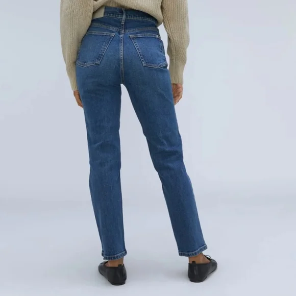 Everlane The Original Cheeky Jeans Cropped Size 29 X 27 Vintage Wash - Picture 2 of 10